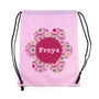 Personalised Classic Pink Flower Waterproof Swim Bag, thumbnail 5 of 8