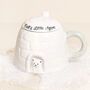 Personalised Novelty Igloo Christmas Ceramic Mug With Lid, thumbnail 1 of 4