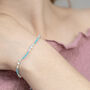 Sterling Silver Detailed Pearl Friendship Bracelet, thumbnail 2 of 9