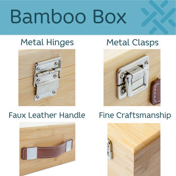 Personalised Wooden Travel Keepsake Box, 7 of 9