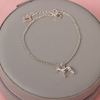 Personalised Greyhound Silver Chain Bracelet, 3 of 8