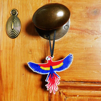 Parrot Wooden Hanging Decoration, 2 of 9