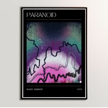 Black Sabbath Paranoid Song Inspired Art Print, 2 of 3