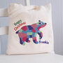 Personalised Patchwork Polar Bear Christmas Gift Bag, thumbnail 1 of 2