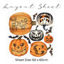 Trick Or Treat Pumpkin Wall Sticker Pack, thumbnail 2 of 3