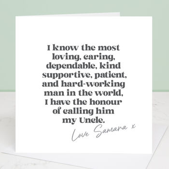 Loving, Caring, Kind Father's Day Card, 4 of 6