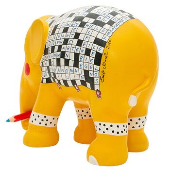 Retirement Crossword Puzzle Nimil Painted 15cm Elephant, 10 of 10