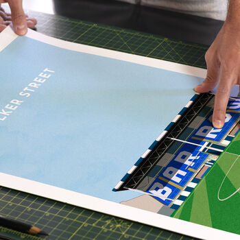 Personalised Football Stadium Art Print Gift Request Any Stadium, 2 of 11