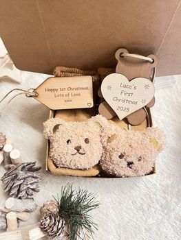 Baby's First Christmas Gift Box, Teddy Christmas Tree Ornament For Baby, 3 of 10