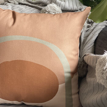 Brown Terracota And Sage Green Cushion, 4 of 5