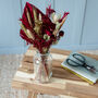 Red Rose Dried Flower Posie And Vase, thumbnail 1 of 4