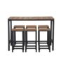 Camley Indoor/Outdoor Teak Bar Table And Stool Set, thumbnail 5 of 5