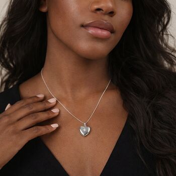 Personalised Sterling Silver North Star Heart Photo Locket Necklace, 2 of 9