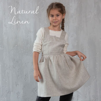 Linen Pinafore | Matching Personalized Aprons For Kids, 4 of 12