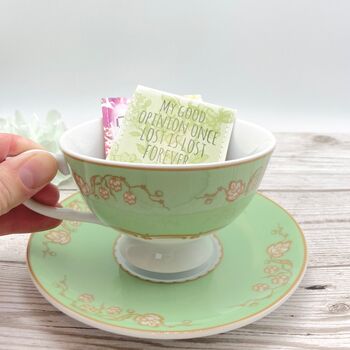 Jane Austen Tea Gift Set With Regency Style Teacup, 6 of 12