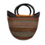 Natural And Black Handwoven Market Basket, thumbnail 3 of 5