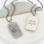 Personalised Sterling Silver Zodiac Dog Tag Necklace, thumbnail 2 of 7