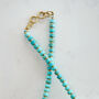 Mens Turquoise Bead Necklace, thumbnail 2 of 3