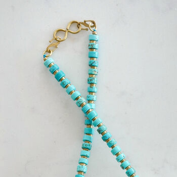 Mens Turquoise Bead Necklace, 2 of 3