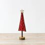 Red Felt Medium Tree Christmas Decoration, thumbnail 2 of 3