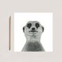 Myra The Meerkat Luxury Blank Greeting Card, thumbnail 4 of 4