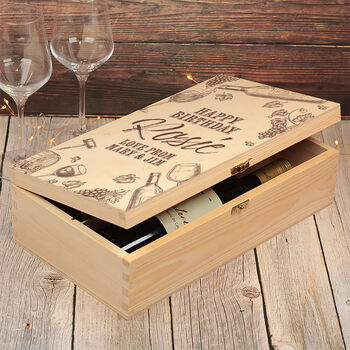 Any Occasion Vintage Double Wine Bottle Box, 2 of 4