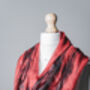 100% Mulberry Silk Scarf, Red And Black, thumbnail 3 of 6