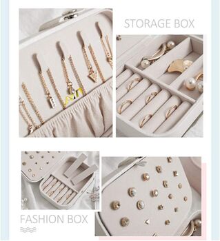 Small Jewellery Storage Organiser Travel Box Case, 3 of 8