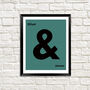 Personalised Ampersand Name Print, thumbnail 2 of 4