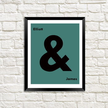 Personalised Ampersand Name Print, 2 of 4