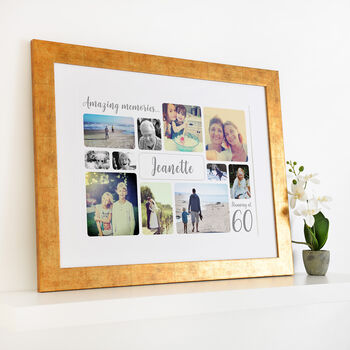 Personalised 60th Birthday Photo Collage, 9 of 10