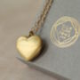 Chunky Gold Heart Locket Necklace, thumbnail 7 of 9
