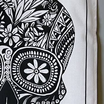 Skull Tea Towel | Day Of The Dead Dish Towel, 6 of 9