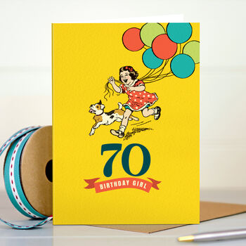 ‘70 Birthday Girl' 70th Milestone Birthday Card, 3 of 4
