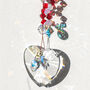 Crystal Heart Suncatcher, Twisted Reds, thumbnail 3 of 6