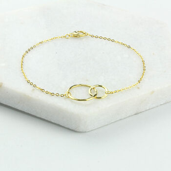 Mother And Daughter Gold Plated 925 Circles Bracelet, 3 of 7