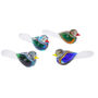 Set Of Four Hand Blown Glass Bird Ornaments, thumbnail 3 of 3