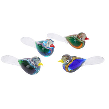 Set Of Four Hand Blown Glass Bird Ornaments, 3 of 3