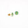 Jade Star Enamel Stud Earrings Gold Vermeil Plated, thumbnail 1 of 3