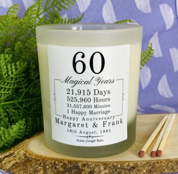 Personalised 60th Magical Years Anniversary Candle, 3 of 11