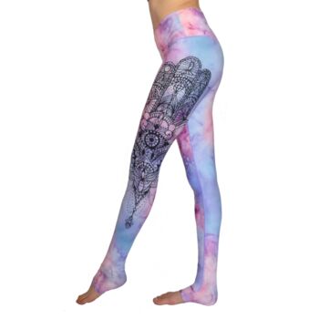 Sky Is The Limit Yoga Leggings Hand Drawn Design, 2 of 6