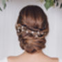 Gold, Silver Or Rose Gold Floral Wedding Hairvine Evie, thumbnail 5 of 12