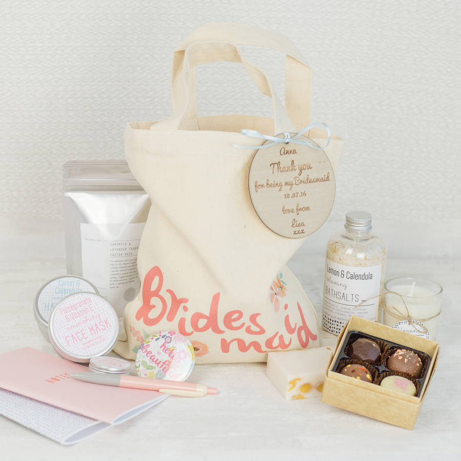 create your own personalised bridesmaid gift bag by fora creative