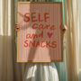 Self Care And Snacks Typography Art Print, thumbnail 3 of 3