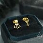 Sterling Silver Mismatched Badminton Stud Earrings, thumbnail 5 of 12