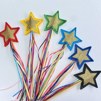 Gold Star Rainbow Ribbon Gift Wand, 4 of 11