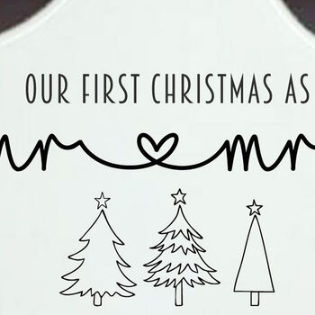 Personalised First Christmas Hanging Star Decoration, 2 of 4