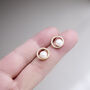 Pearl Halo Earrings 18k Gold, thumbnail 1 of 7