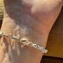 Sterling Silver Heart Link Bracelet, thumbnail 4 of 5