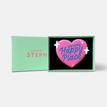 You're My Happy Place Love Heart Valentine's Letterbox Iced Cookie, 4 of 10